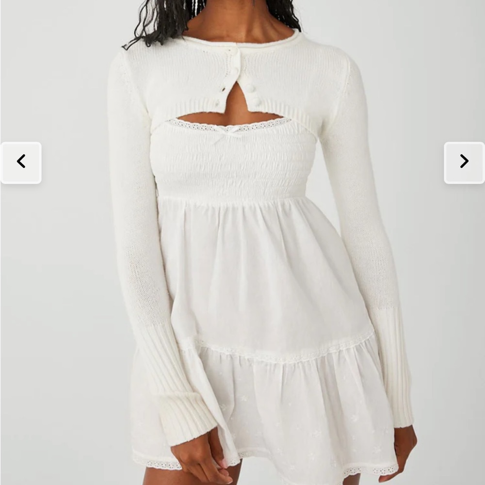 Frankies Bikinis Nina Cloud Knit Shrug Top size small